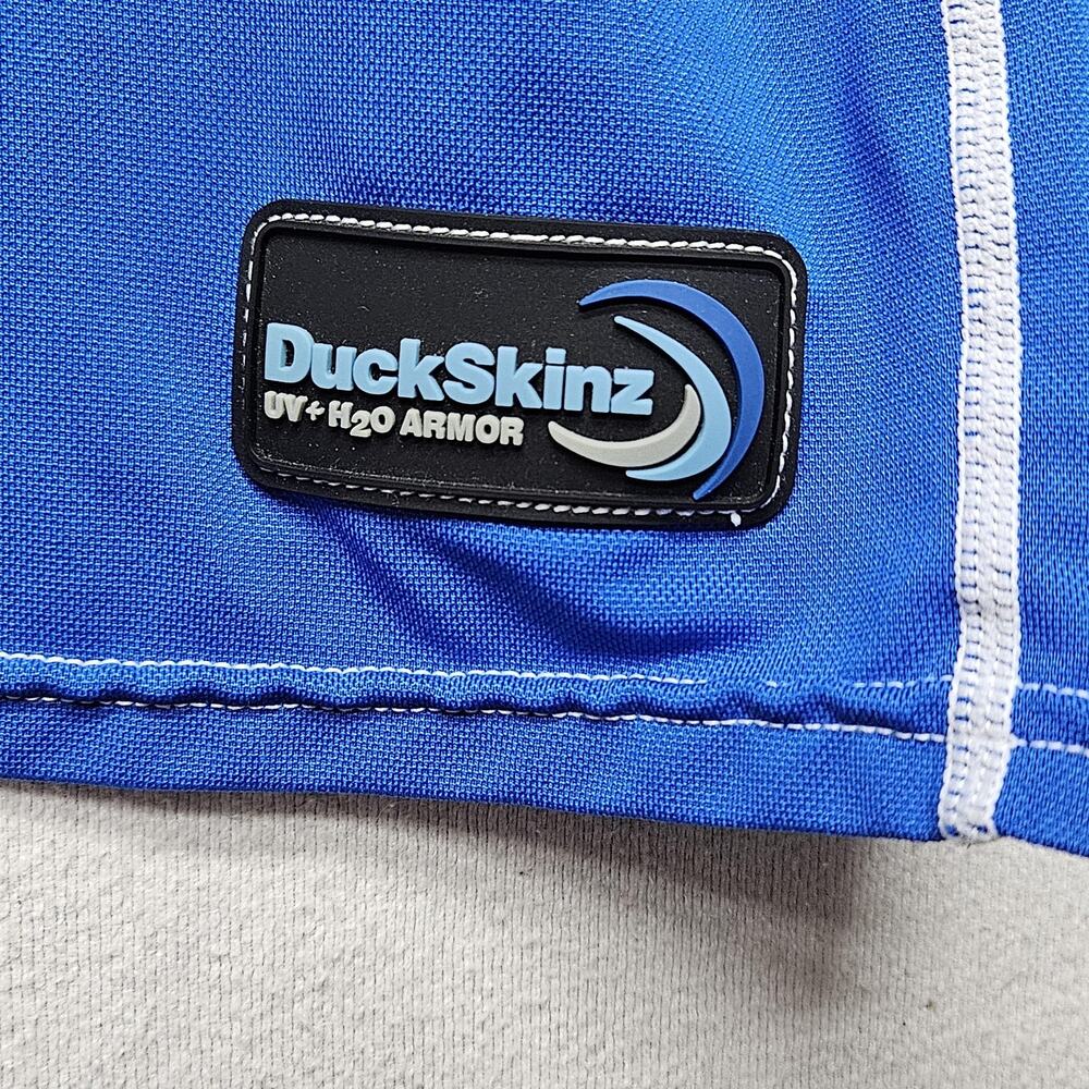 DuckSkinz Jacket Mens 2XL Blue Full Zip UV Sun Protection Rash Guard Swimwear - Picture 2 of 8
